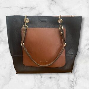 Calvin Klein Reversible Tri-color Tote Bag / Crossbody